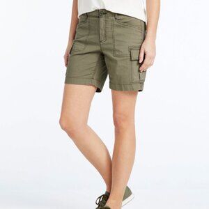 Women's Stretch Canvas Cargo Shorts, Mid-Rise